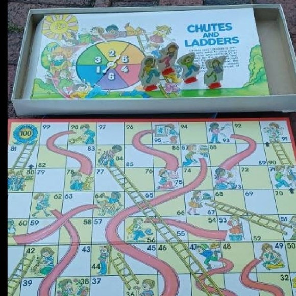 Milton Bradley | Games | Vintage 7s Complete Chutes Ladders 978 Milton ...